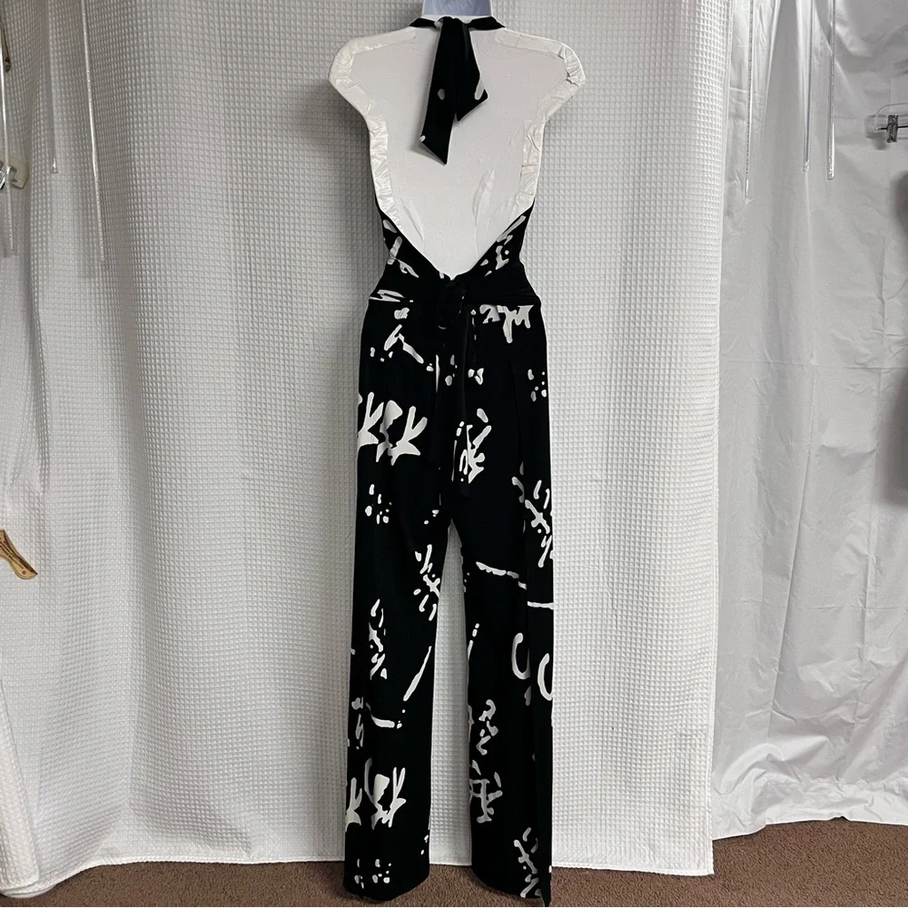 Cache ladies Black and White Jumpsuit size small - Picture 5 of 9